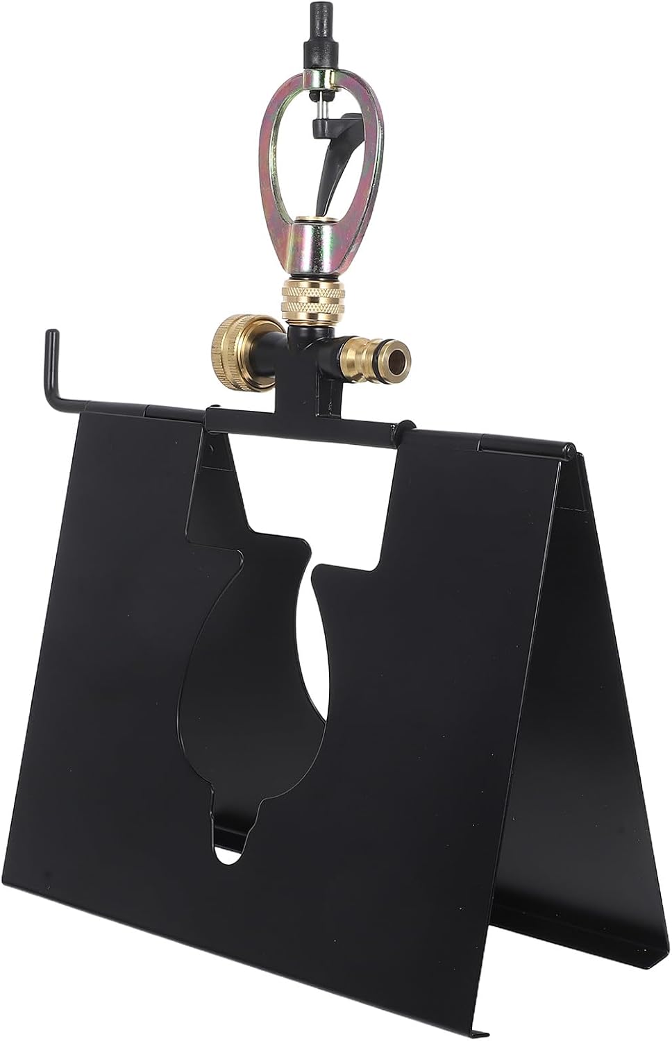 FAVOMOTO Rooftop Water Sprinkler, 360 Degree Rotation Metal Fire Protection Irrigation Lawn Cooling System for Exterior Black