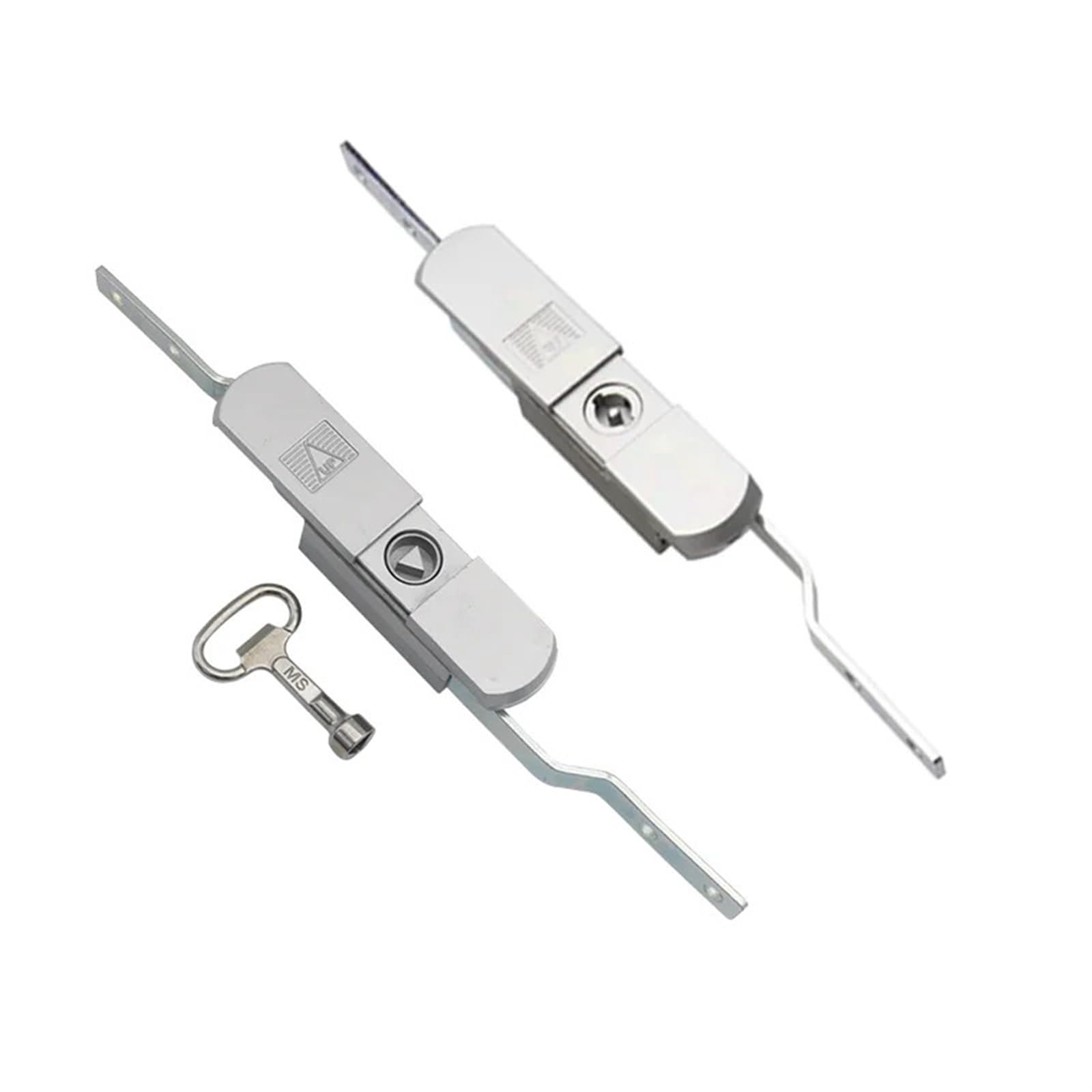 Zinc Alloy Pull Rod Lock Electrical Cabinet Upper and Lower Cabinet Distribution Box Door Locks 1Pcs(Triangle Lock core)