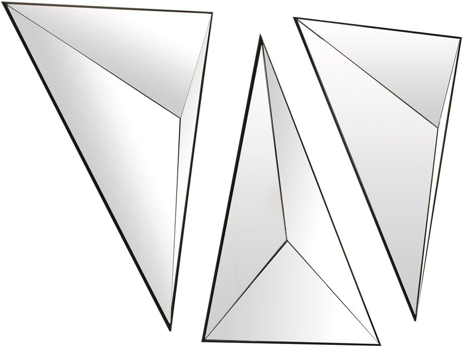 Umbra Pyra 3-Dimmensional Mirrors, Clear, Set of 3