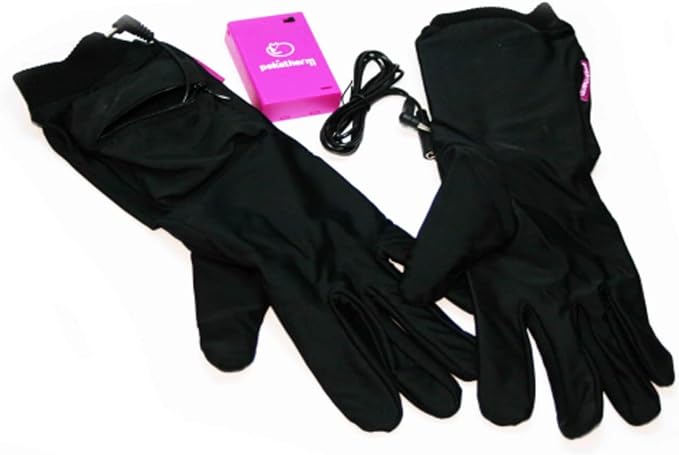 Pekatherm Sotoguantes Calefactores con Portapilas | Tamaño L | Potencia de 4,5 W y Autonomía de 6 H | Sotoguantes Calefactables Elaborados en Lycra| Color Negro GU900L