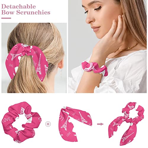 Chouchous à fleurs roses en lot de 6, cadeau fille idéal