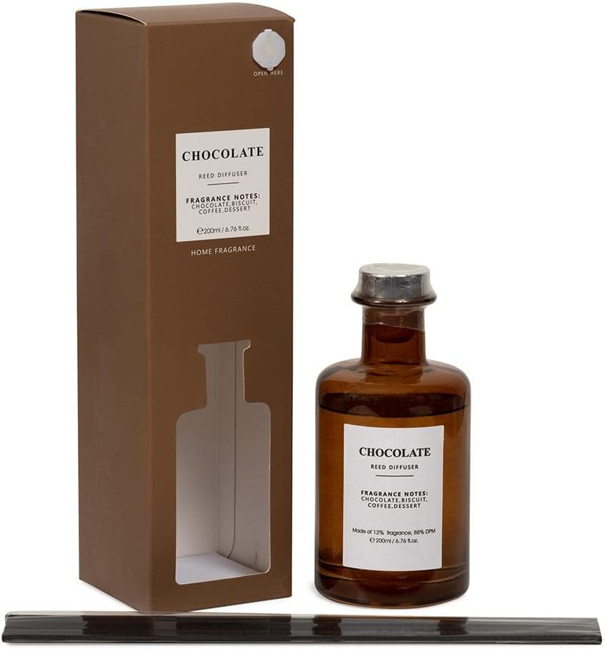 Homes r us Lush Chocolate Reed Diffuser, Light Brown - 200 Ml-5110400802212