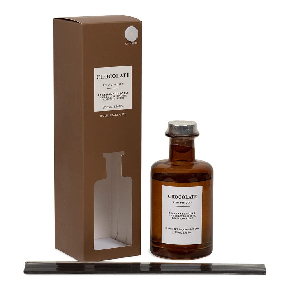 Homes r us Lush Chocolate Reed Diffuser, Light Brown - 200 Ml-5110400802212