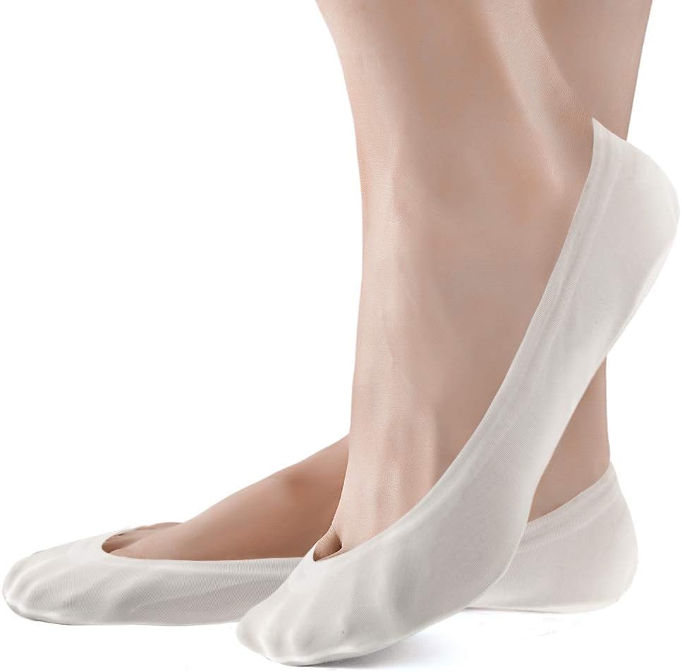 No Show Socks for Women Non Slip Thin Low Cut Liner Socks for Flats | No-Show Socks Cotton Nylon Silicone Gel Grip Anti Slip Soft Breathablility Comfortable Fit for Flats Loafers Sneakers Clogs