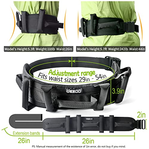 Gait Belt with 7 Handles - Gait Belts Transfer Belts for Seniors with Adjustable Size 29\"-54\",Gait Belts for Seniors,Gate Belt for Elderly,Elderly Assistance Products,Medical Supplies,Transfer Belt - Thumbnail 3