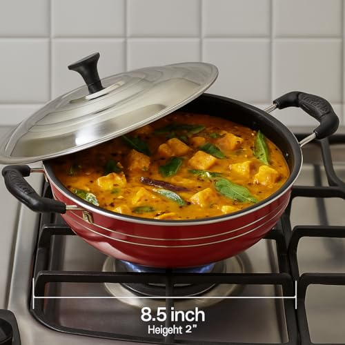 SHRIYA Wok Antiadherente 2 Litros con Tapa Acero Inoxidable miniatura 7