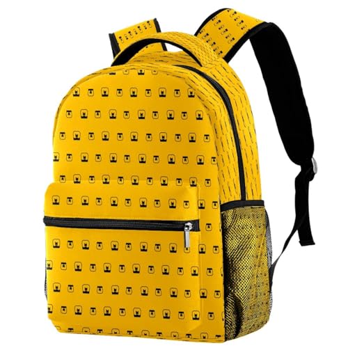 Sac à dos d'école multicolore motif pot de miel 29x20x40cm pour adolescents et étudiants