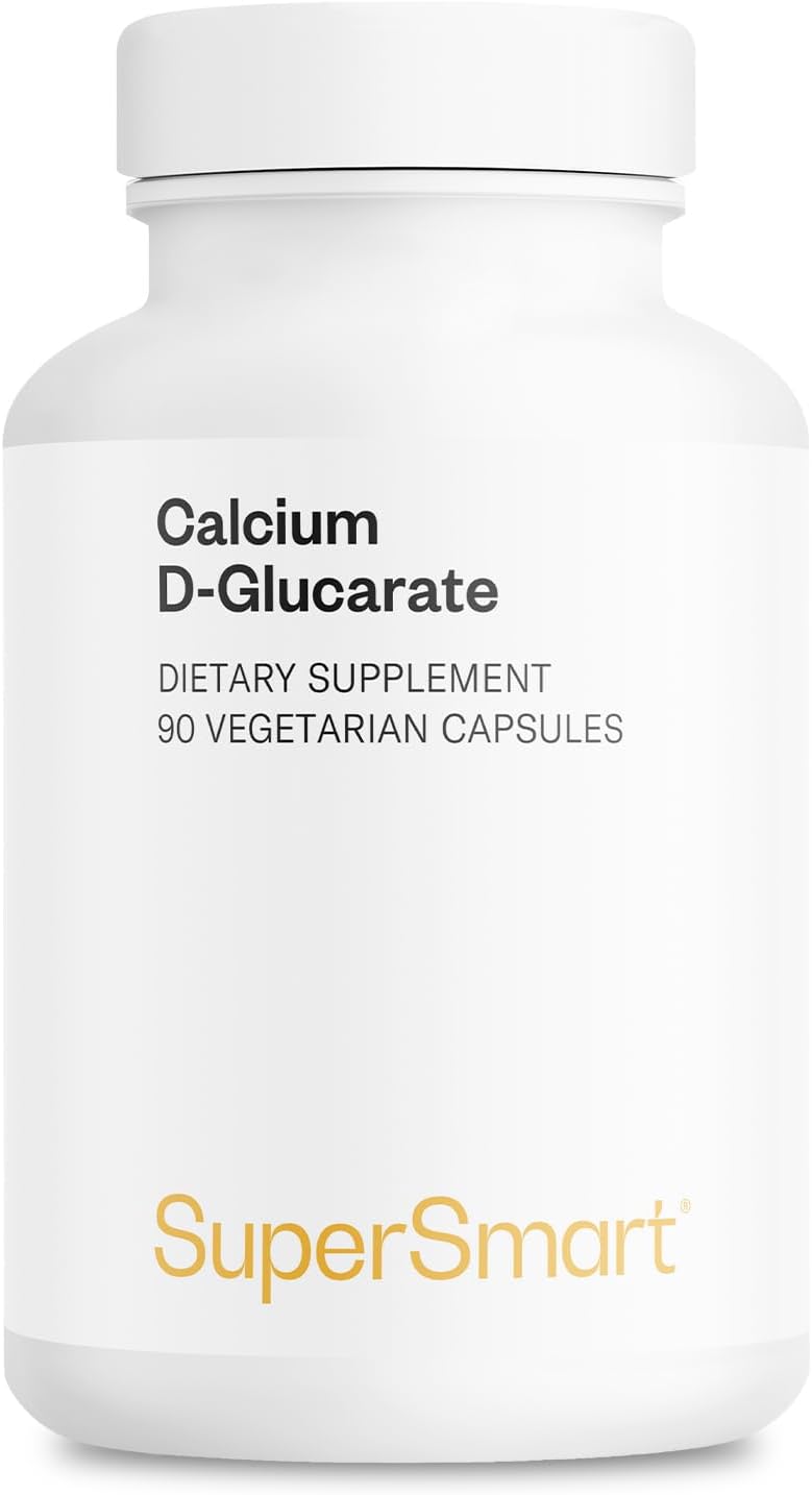 Calcium D-Glucarate 1500mg per Day (High Strength) - Calcium Supplement | Non-GMO & Gluten Free - 90 Vegetarian Capsules