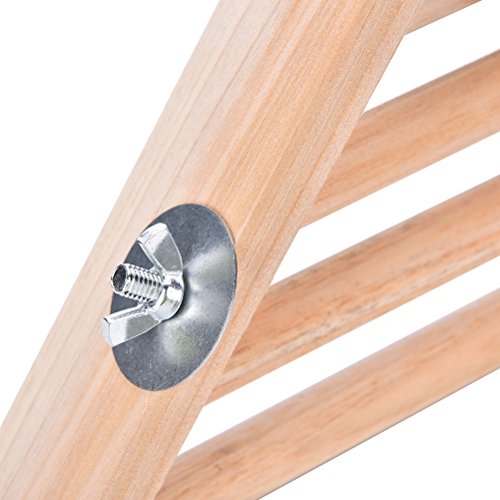 image for Ioffersuper 7 by 7-Inch Parrot Bird Cage Perches, Wood Corner Shelf La