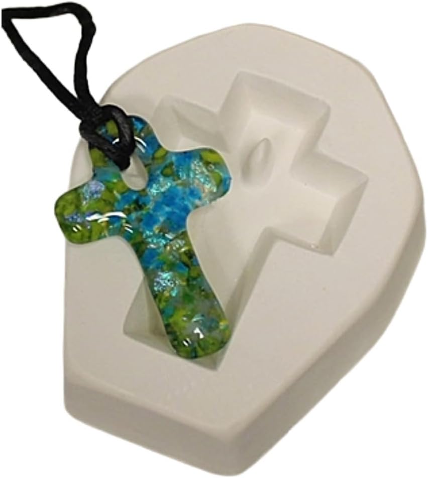 3.25"X 2.75" Deep 1.25" Petite Cross Mold Glass Fusing