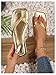 GORGLITTER Women's Square Open Toe Flip Flop Minimalist Thong Flat Sandals Slide On Summer Vacation 2025 Dressy Shoes Gold 9.5