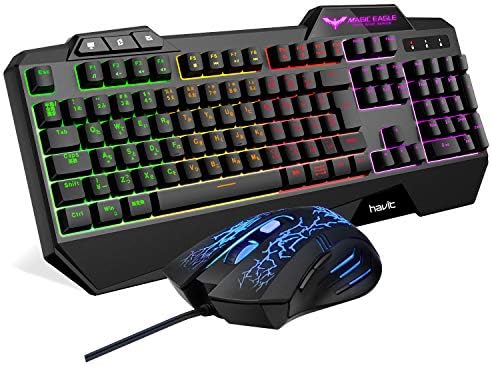 Havit HV-KB558CM Backlit Keyboard and Mouse Combo (Black)
