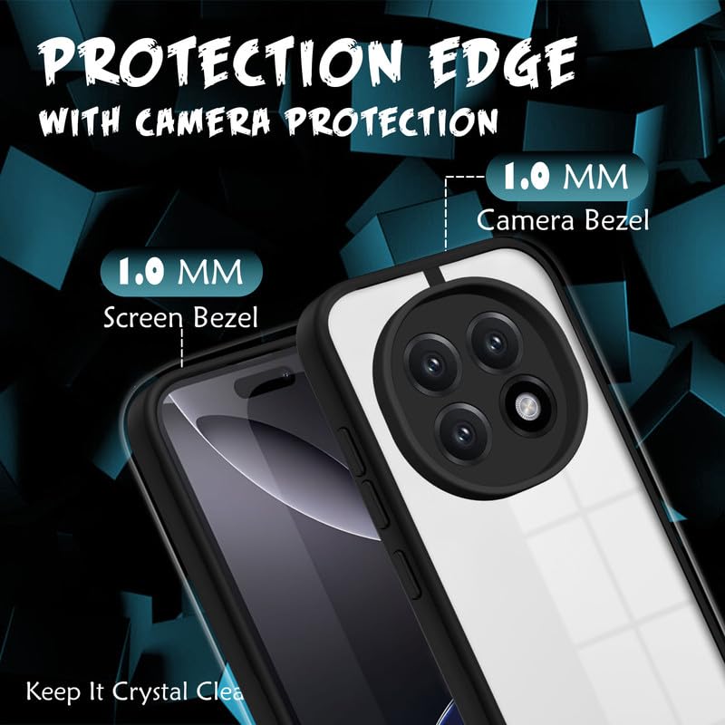 V-TAN Store V-TAN Oppo F29 Pro 5G Case, Clear, Black - Image 4