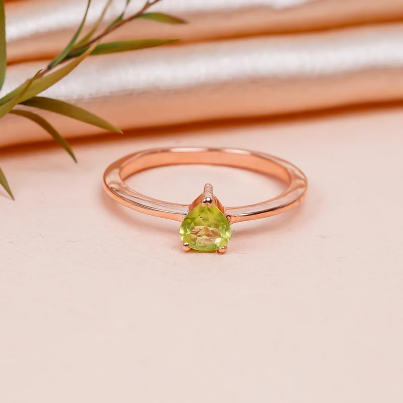 Bague péridot naturel résolvez le manque d'éclat avec cette pierre main
