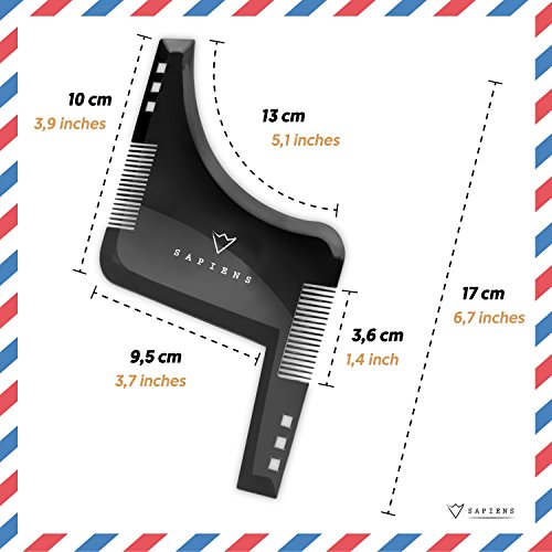 Pettine Tracciatore per contorno barba Sapiens