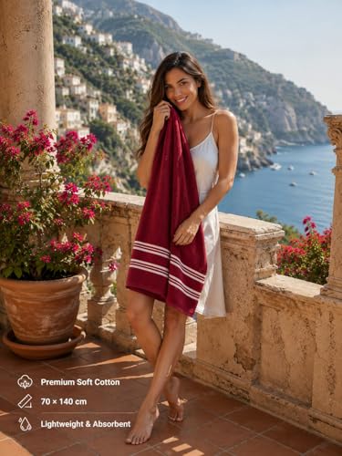 Image of Kiyro 100% Cotton Towels for Bath | Towels for Bath Large Size Bath Towel - Soft & Absorbent | 450 GSM | 1 Piece Bath Towel for Men /Women | Urban Comfort | 70 cms x 140 cms