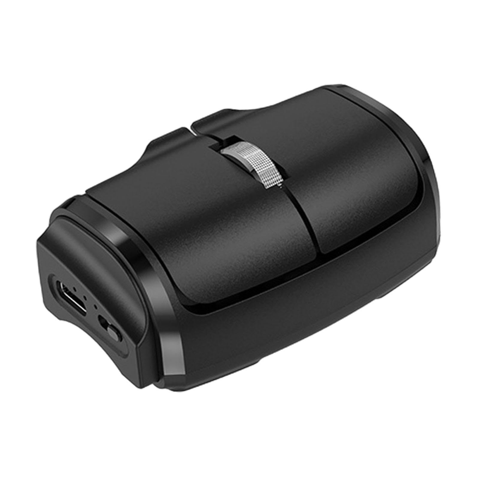 Mouse ergonomico con anelli per dita, leggero, per ufficio e casa, mini mouse ottico, nero