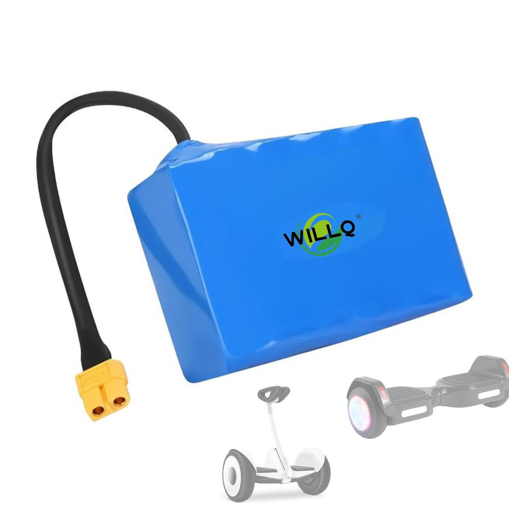 Batterie pour Hoverboard 36 V (36 V / 2 Ah / 2000 mAh) – Pack de Remplacement au Lithium 10S1P avec connecteur XT60 – pour Trottinette, gyropode, monocycle et Moteur.
