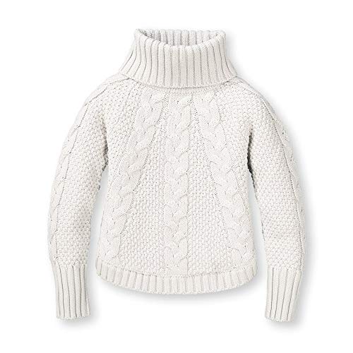 Hope & Henry Girls' Cable Knit Raglan Turtleneck Sweater