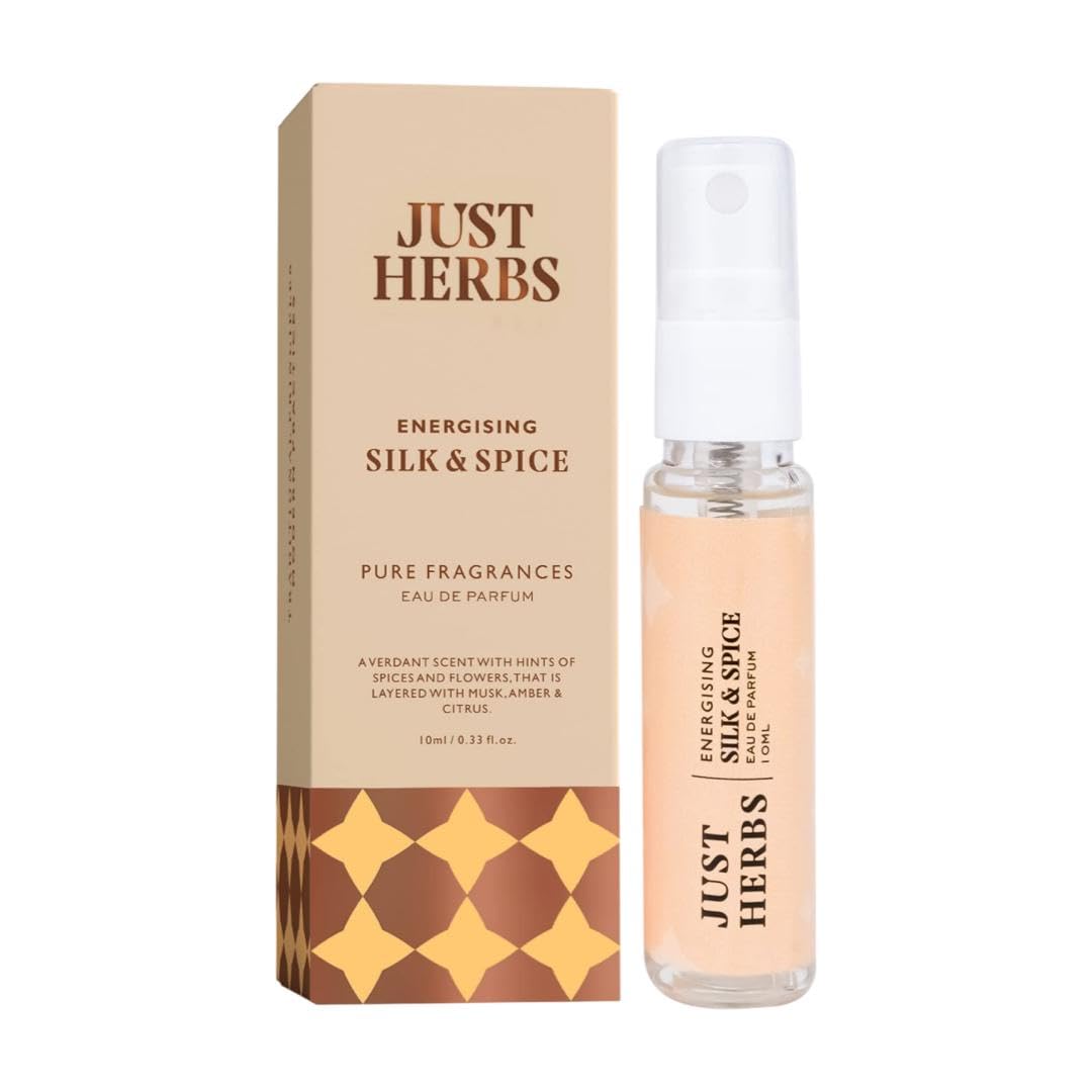 Just Herbs Luxury Scent Long Lasting Silk & Spice Travel Friendly Perfume 10ml