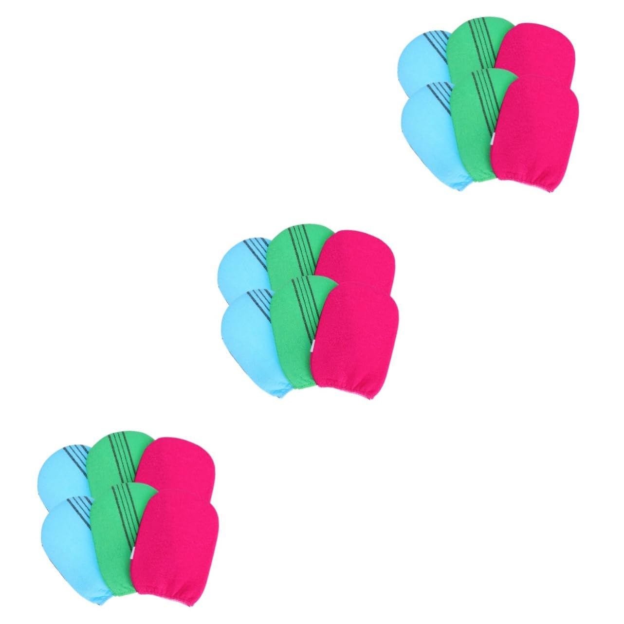 Healvian 18 Piezas guantes baño exfoliantes guantes exfoliantes exfoliating gloves ducha exfoliante bath toalla manoplas baño accesorio baño guantes ducha tómate un baño tina