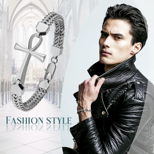 Pulsera OIDEA Ankh Egipcia para Hombre Acero miniatura 6