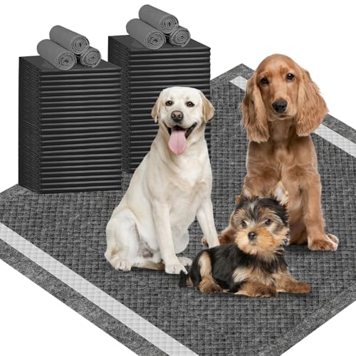 Image of IMMCUTE Extra Large 36 inchX36 inch Charcoal Training Pads for Dogs, 30 Count, Activated Carbon Odor Control, XL Pads with Adhesive Strip