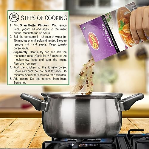 Shan Butter Chicken Seasoning Mix (50g) Spice Packets for Chicken