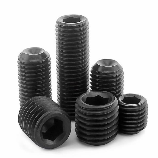 30Pcs M4-0.7x20mm Black Hex Socket Set Grub Screws,Headless Cup Point,Internal Hex Drive,Alloy Steel,Grade 12.9 Carbon Steel,for Towel Rack Door Knob