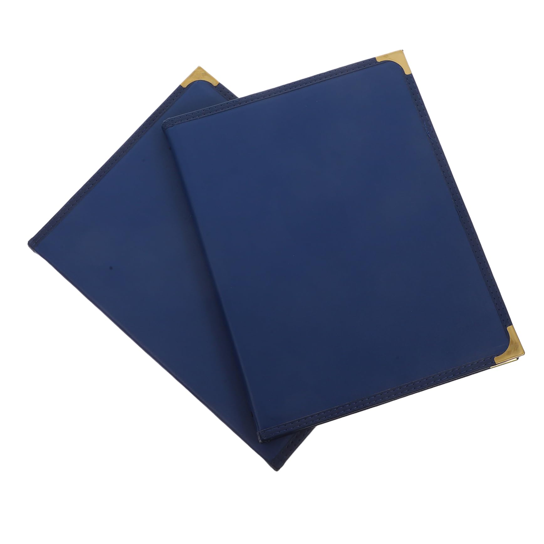 Portamenús para Restaurante de 4 Páginas, 2 Piezas, Pu/pvc Azul | Fundas Transparentes, Uso en Bares y Comedores, Estilo Clásico y Simple, Limpieza Sencilla