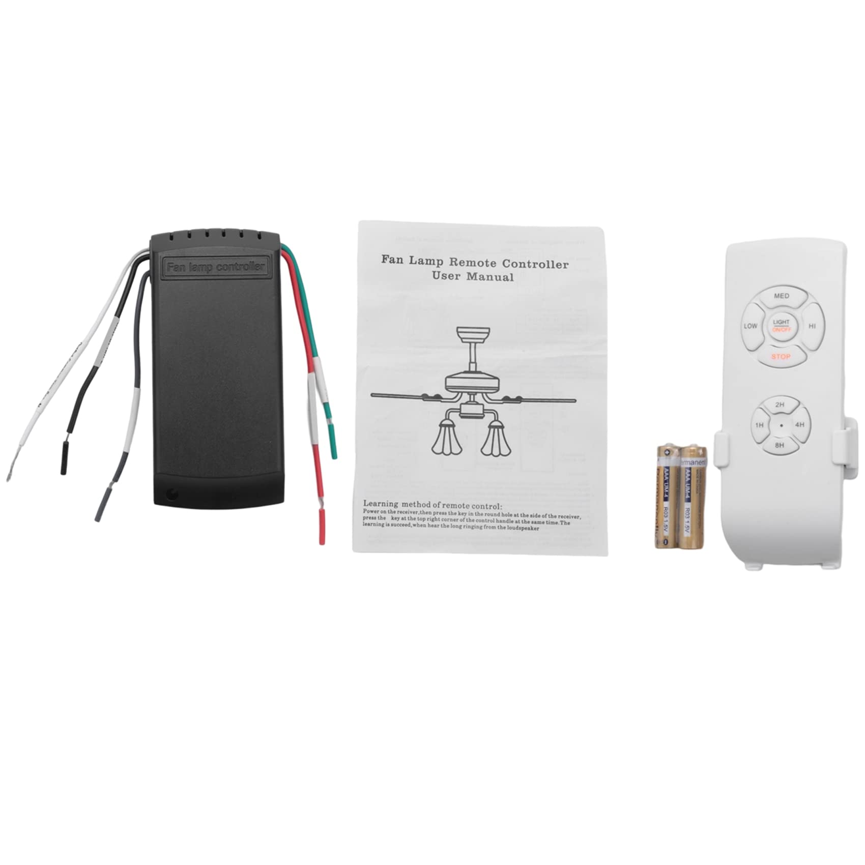 Sctecoau Universal Ceiling Fan & Light Remote Control Kit Timing Wireless Switches