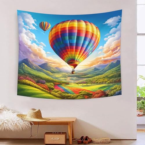 Ballon à air chaud 3D tapisserie art mural pour chambre et dortoir