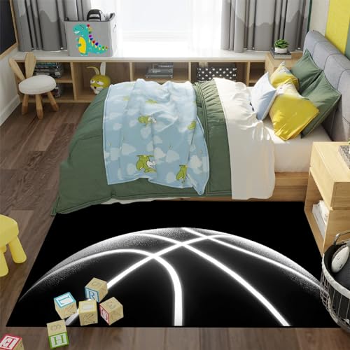 Tapete de Baloncesto para Dormitorio Infantil 2'6"×4' miniatura 2