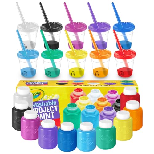 Kids Painting Set, Washable Toddler Finger Paint 10 Pack Gift Bundle