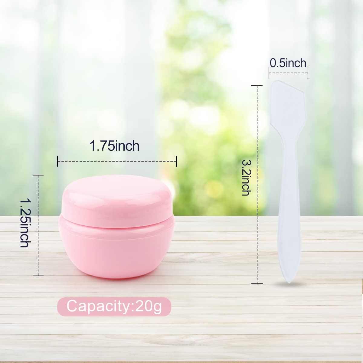20 Stück Kleine Cremegläser 20 G – Nachfüllbare Reisebehälter Mit Deckel & Spatel, Rosa