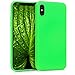 kwmobile TPU Silicone Case for Apple iPhone X - Soft Flexible Shock Absorbent Protective Phone Cover - Neon Green