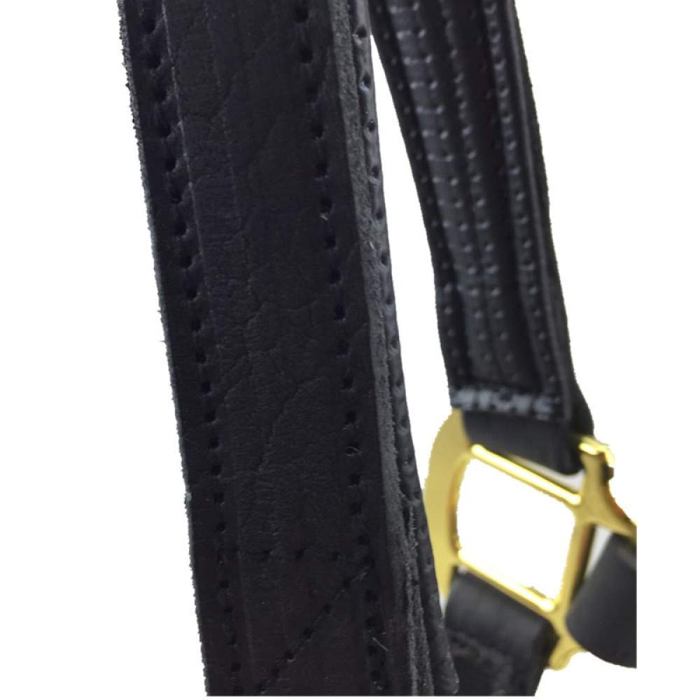 Bridas Cabestros Ecuestres De Caballo Ajustables Y Brida De Caballo Halter con Y Cinturón De Rienda Fijo,Black-L