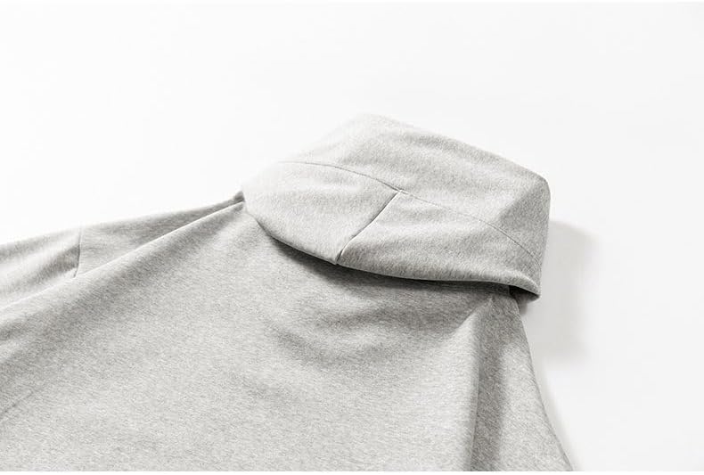 crazynekos Hoodies for Men Cowl Neck Sweatshirts Casual Long Sleeve Pullover Fall Winter Warm Loose Fit Solid Tops - Image 7