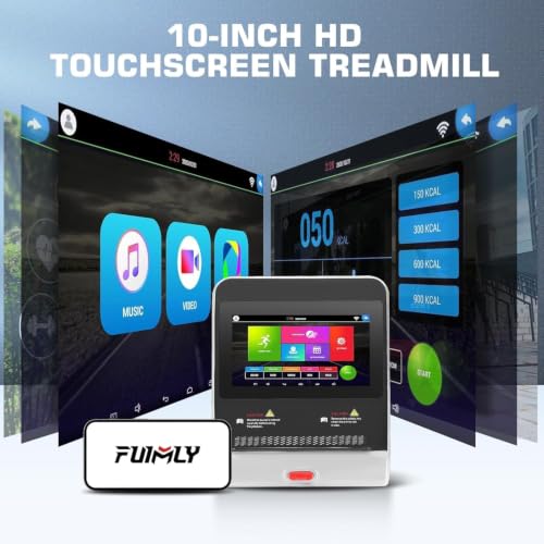 Image of FUNMILY Walking Pad Treadmill with Incline - 3.5HP Foldable Treadmills with 10 inch HD WiFi Touchscreen, 350 LBS Capacity Smart Running Machine with HiFi Speakers, Popular Apps & Interactive Entertainment