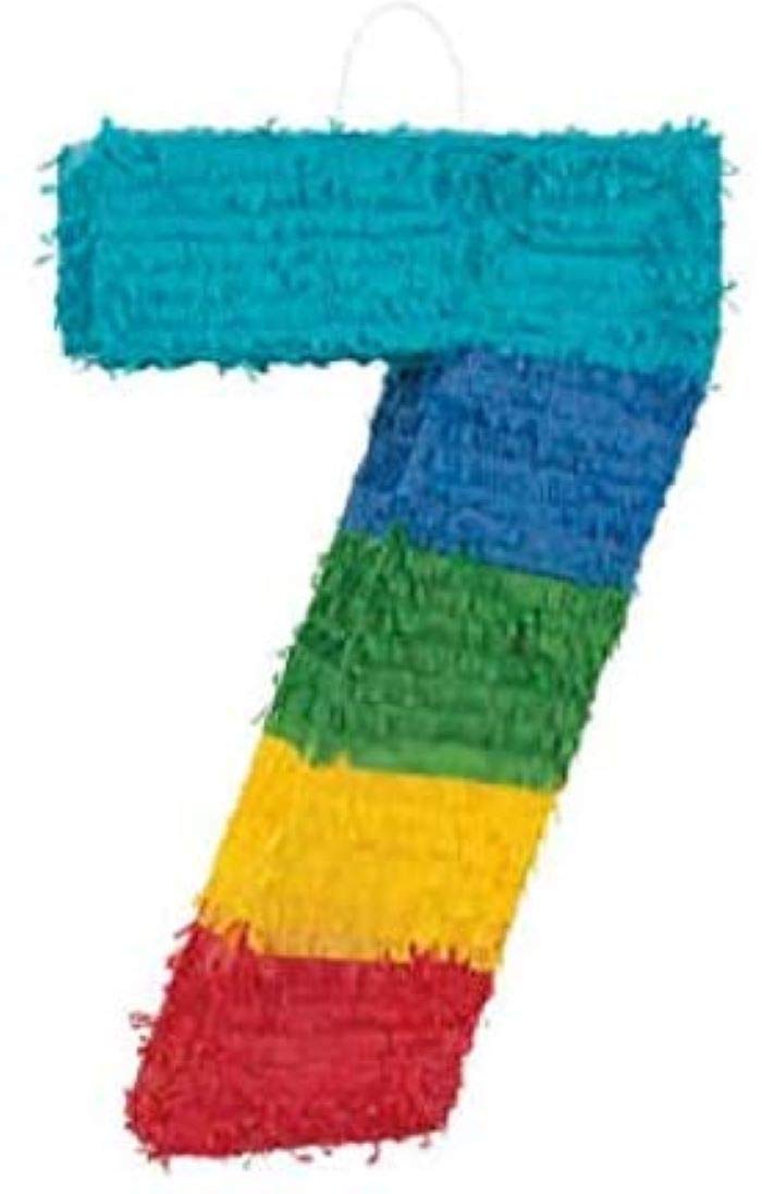 UniqueNumber "7" Pinata | Rainbow Stripes | 1 Pc.