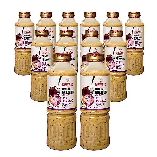 Image of [KEWPIE] Onion Dressing with Garlic | Bold and Distinctive Flavors, Versatile, Addictive Taste | Trusted Brand for Home and Professional Chefs (16.9OZ x 12 Bottles) Value Pack