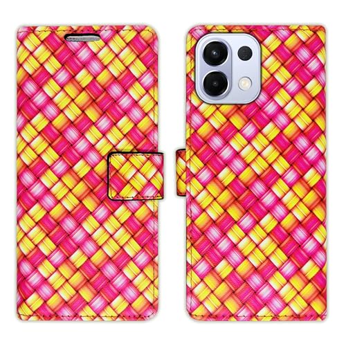 Image of Mat Pink Flip Cover for Oppo K13 5G| Leather Finish|Shock Proof|Magnetic Clouser Compatible with Oppo K13 5G (Pink)
