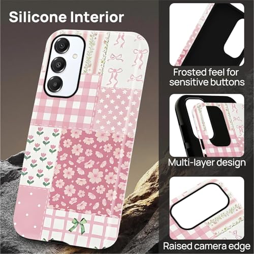 Coque Samsung A16 5G motif patchwork pour style shabby chic