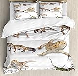 Ambesonne Reptile Duvet Cover...