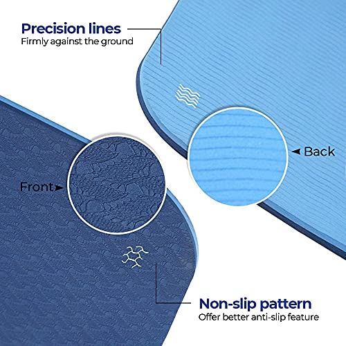Yoga Mat with Alignment Lines Eco Friendly Non Slip Fitness Exercise High Density Yoga Mat with Carrying Strap for Yoga, Pilates, Gym(72''L x 24''W x 1/4 Inch) Yoga Mat with Alignment Lines Eco Friendly Non Slip Fitness Exercise High Density Yoga Mat with Carrying Strap for Yoga, Pilates, Gym(72''L x 24''W x 1/4 Inch)
