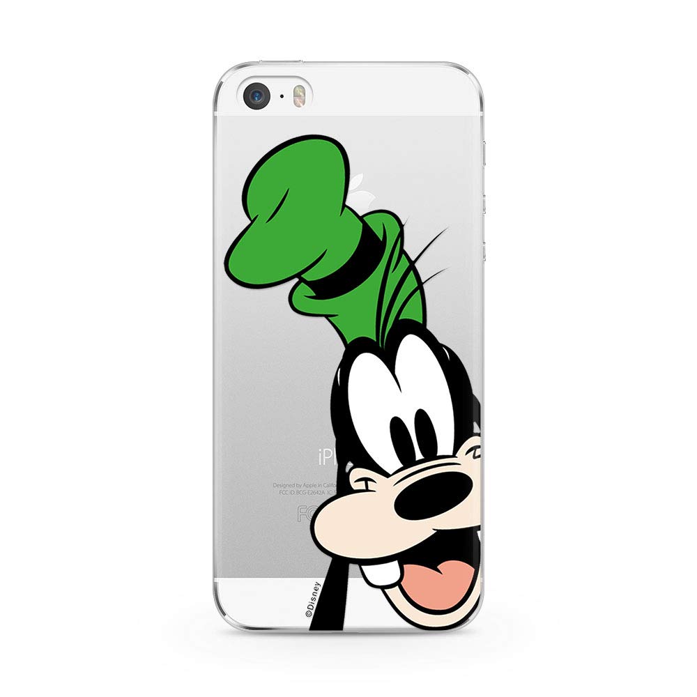 ERT GROUP mobile phone case for Apple Iphone 5/5S/SE original and officially Licensed Disney pattern Goofy 001 optimally adapted to the shape of the mobile phone, partially transparent