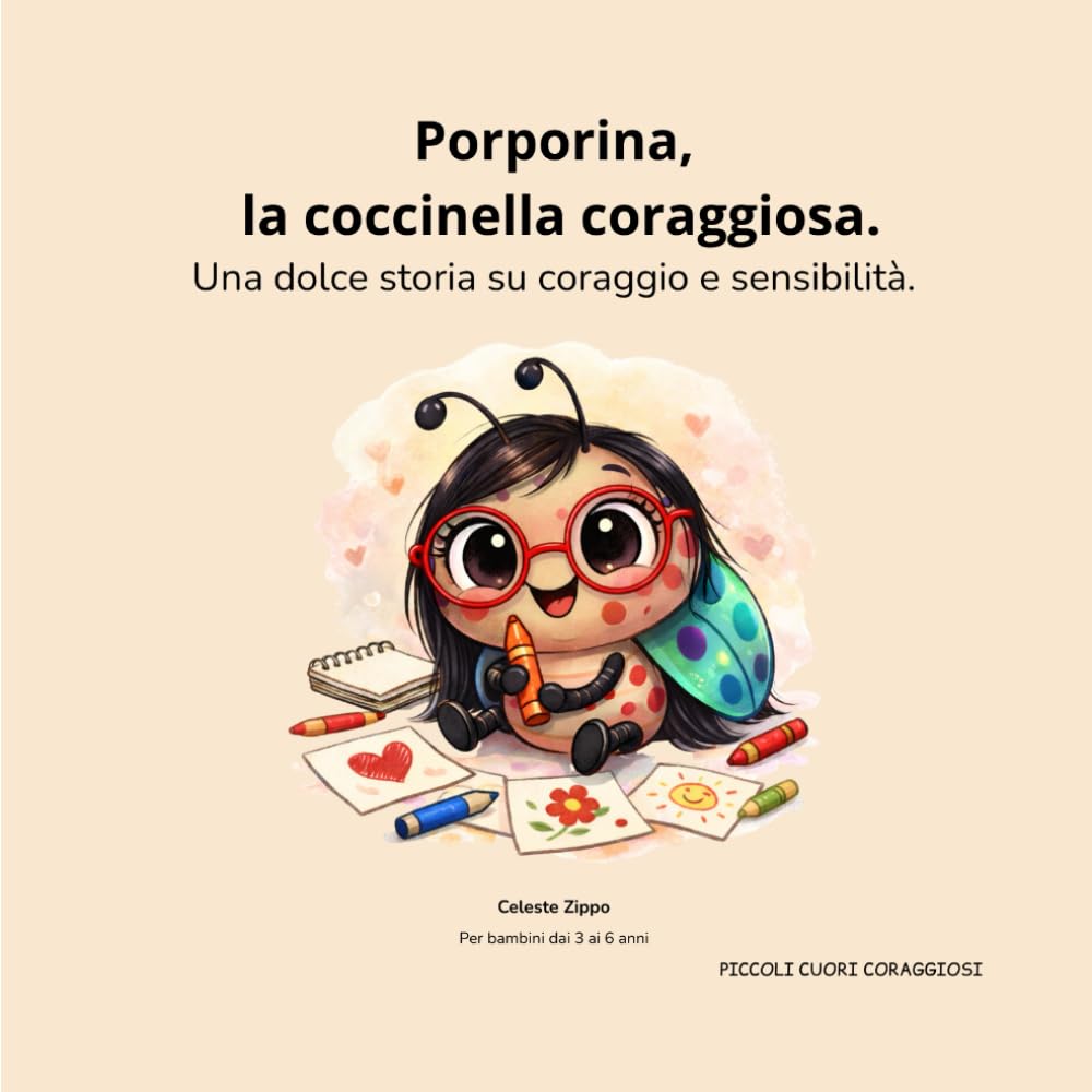 Porporina la coccinella coraggiosa.: Una dolce storia su coraggio e sensibilità. (PICCOLI CUORI CORAGGIOSI)