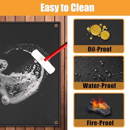 Tohonfoo 90 X 48 In Extra Large Grill Mat For Outdoor Grill - Grilling Mats For Outdoor Grill To Protect The Deck thumb #3