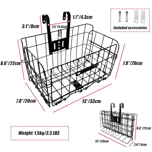 Folding Front Wire Basket
