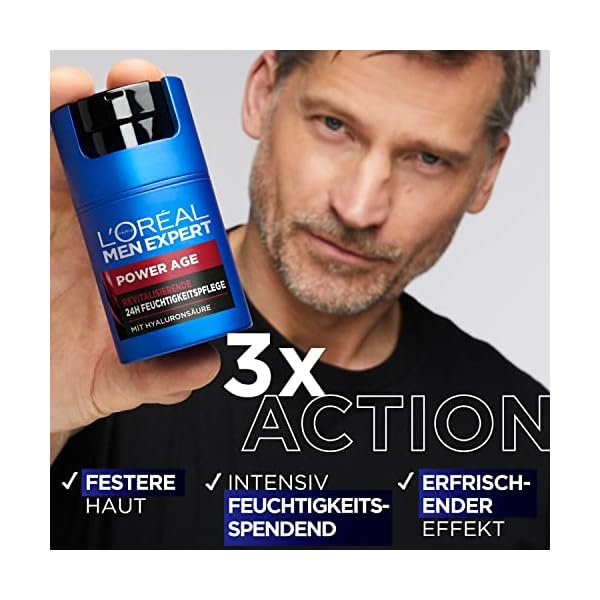 L'Oréal Men Expert Gesichtspflege gegen Falten, Anti-Aging Feuchtigkeitscreme für Männer, Creme mit Hyaluronsäure… – Bild 3
